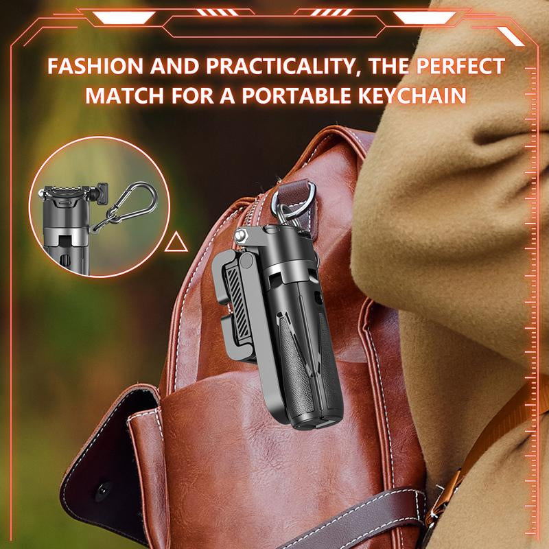 Mini Mobile Tripod Upgrade, Removable with Bluetooth Remote Control, Pocket-Sized Retractable Portable Pole Tripod, Suitable for Shooting Vlog, Selfie, Live Broadcast, Compatible with Smartphones and Cameras
