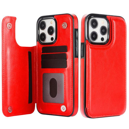 For Iphone 16 15 14 13 12 Pro Max Wallet Case with Card Holder ,PU Leather Kickstand Card Slots Case Double Magnetic Clasp and Durable Shockproof Phone Cover Back Card Wallet,7Colors
