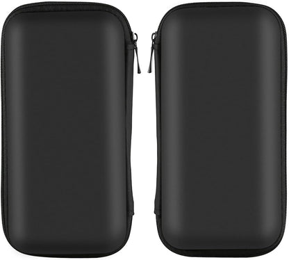 Electronics Organizer Travel Case Small Size Travel Essentials for Women Pouch Tech Purse Hard Protective Shockproof Carrying Charger Power Bank Cable Accessories, 6.5X3.2X1 in (Black)