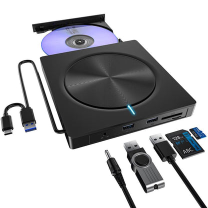 DVD Player, Plug and Play CD-ROM Drive for PC & Laptop, High-Speed 8 in 1 USB 3.0 CD/DVD Burner, Compatible with Mac, Windows 11/10/8/7 Portable