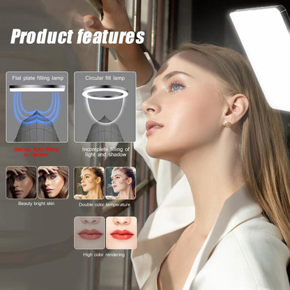 LED Video Light, Adjustable Brightness Shooting Fill Light with Tripod Stand, USB Powered Fill Light for Video Recording Live Streaming Make up Vlogging