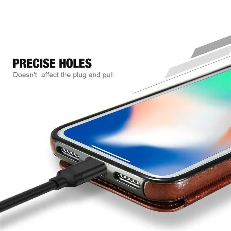 For Iphone 16 15 14 13 12 Pro Max Wallet Case with Card Holder ,PU Leather Kickstand Card Slots Case Double Magnetic Clasp and Durable Shockproof Phone Cover Back Card Wallet,7Colors