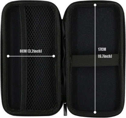 Electronics Organizer Travel Case Small Size Travel Essentials for Women Pouch Tech Purse Hard Protective Shockproof Carrying Charger Power Bank Cable Accessories, 6.5X3.2X1 in (Black)