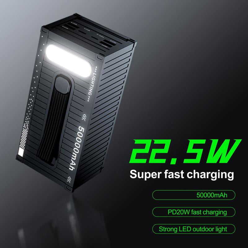 Portable Power Bank, Fast Charging 22.5W, Pd20W, USB Mobile Phone Charger, LED Display/Flash, Outdoor Emergency Power Reserve Battery Pack, Suitable for Iphone/Android Mobile Phones, Digital Electronic Devices, Holiday Gifts Smartphone Chargeable