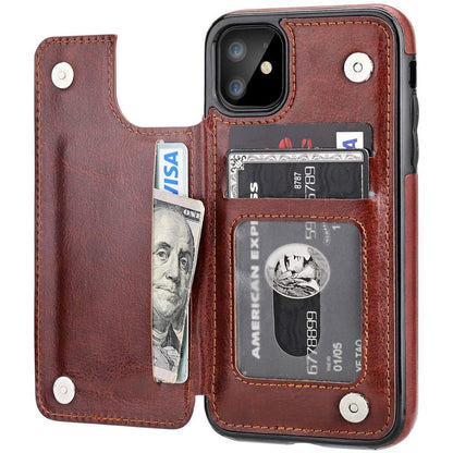 For Iphone 16 15 14 13 12 Pro Max Wallet Case with Card Holder ,PU Leather Kickstand Card Slots Case Double Magnetic Clasp and Durable Shockproof Phone Cover Back Card Wallet,7Colors