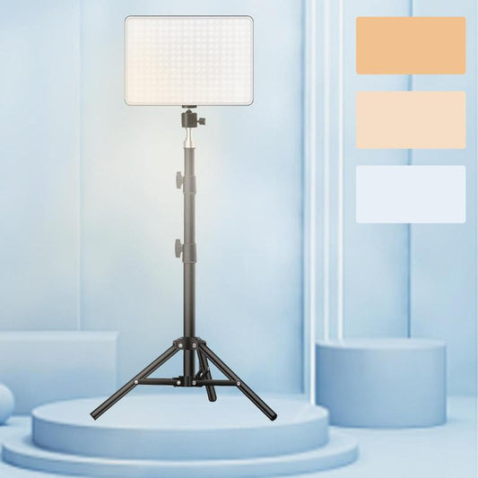 LED Video Light, Adjustable Brightness Shooting Fill Light with Tripod Stand, USB Powered Fill Light for Video Recording Live Streaming Make up Vlogging